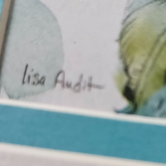 framed art print multicolor flowers floral wall art gold framed  signedAudit. - Picture 5 of 7